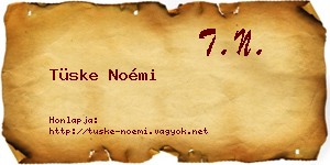 Tüske Noémi névjegykártya